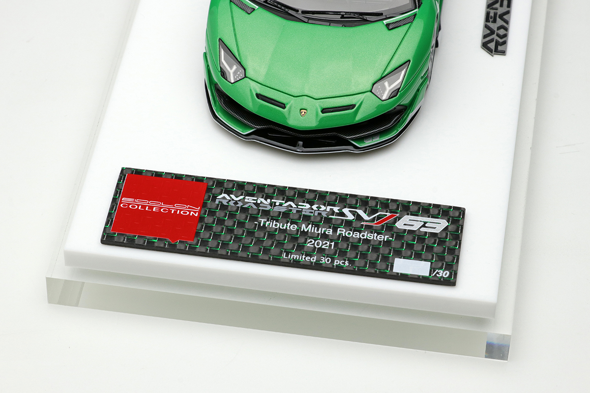 Lamborghini Aventador SVJ 63 Roadster -Tribute Miura Roadster- Pearl Green  / Silver
